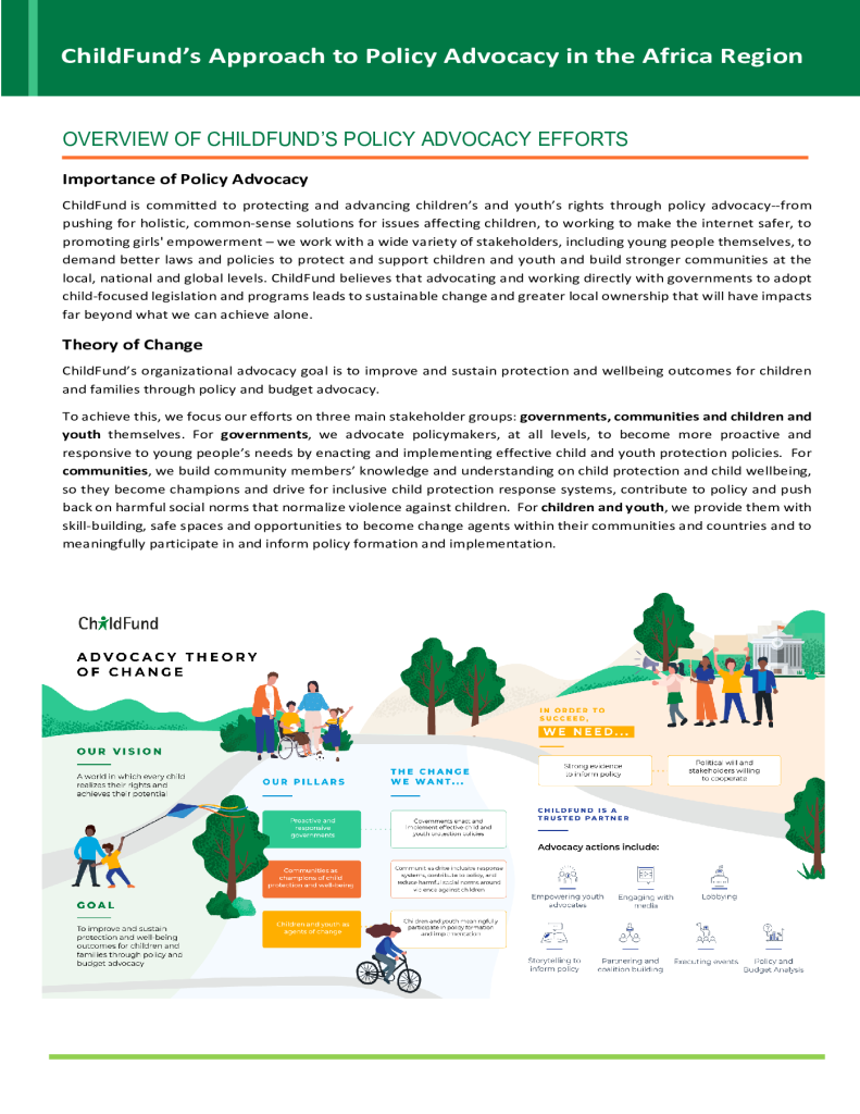 ChildFund – Africa Region Advocacy Overview